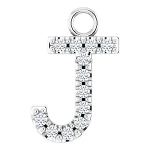 14K Diamond Letter Necklace