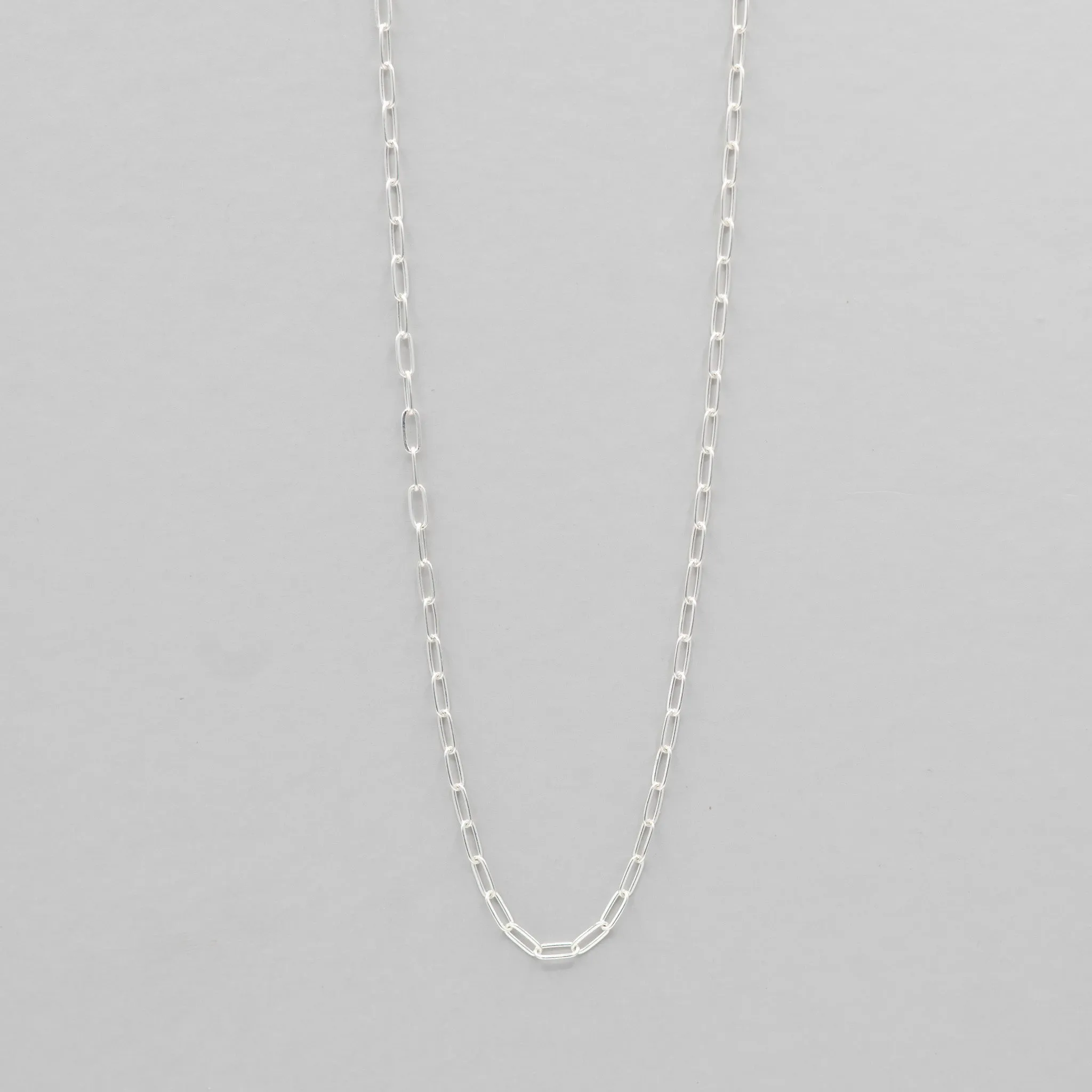 14k Gold Filled & Sterling Silver Small Paper Clip Chain Layering Set