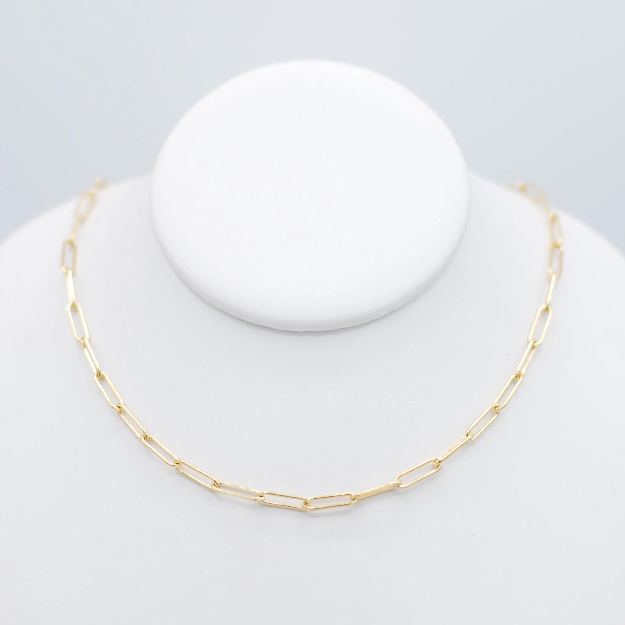 14k Gold Filled Large Paper Clip Layering Chain