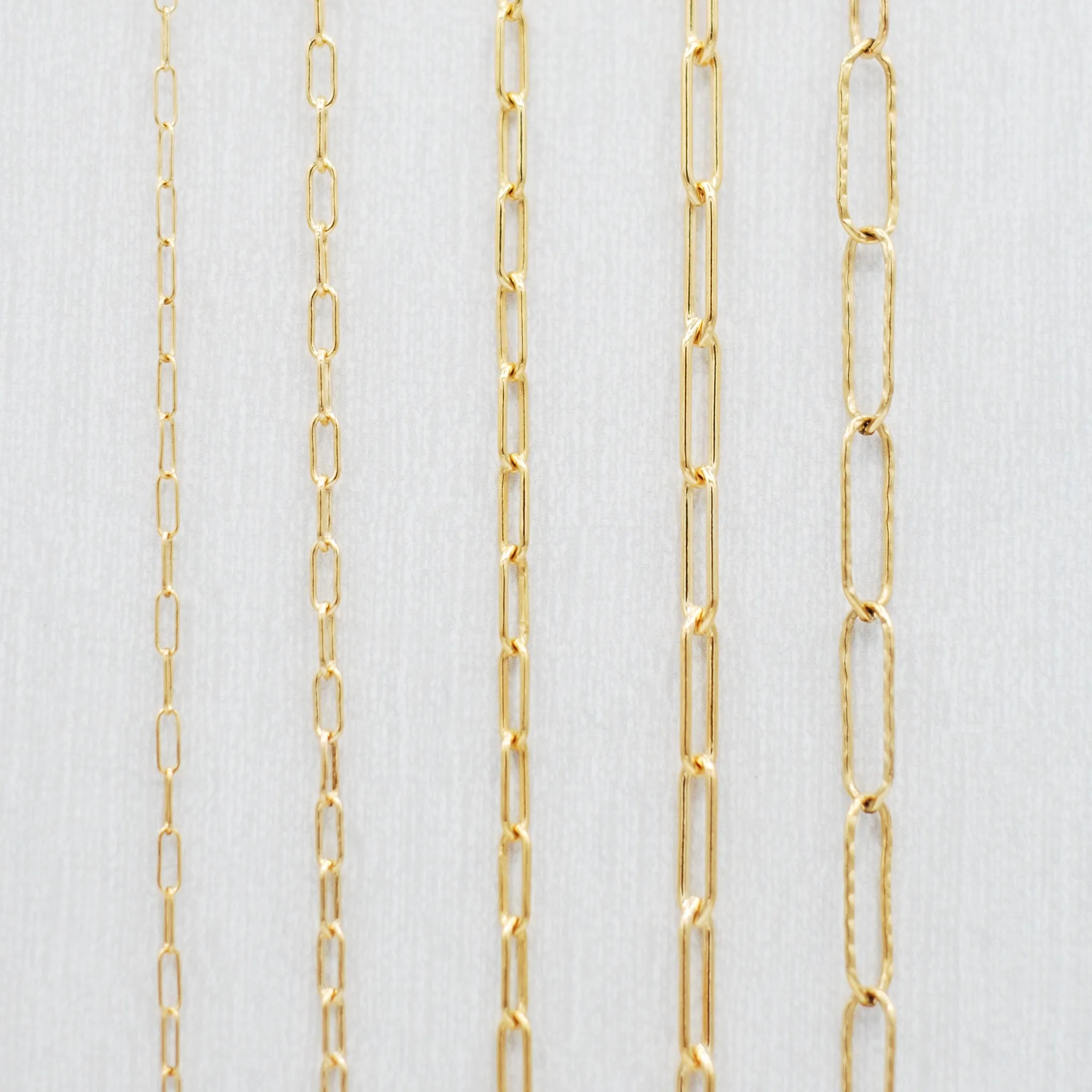 14k Gold Filled Large Paper Clip Layering Chain