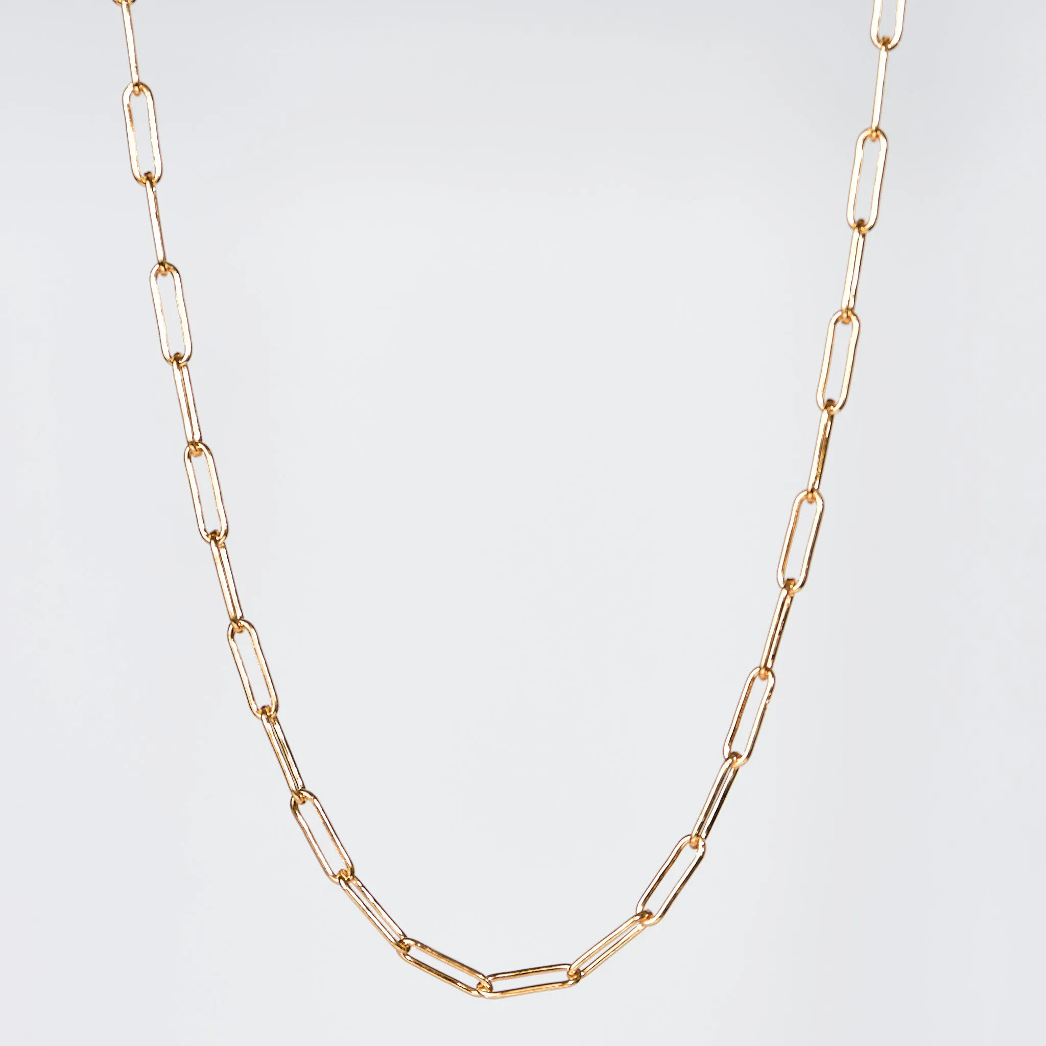 14k Gold Filled Large Paper Clip Layering Chain