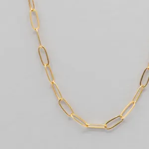 14k Gold Filled Medium Paper Clip Layering Chain