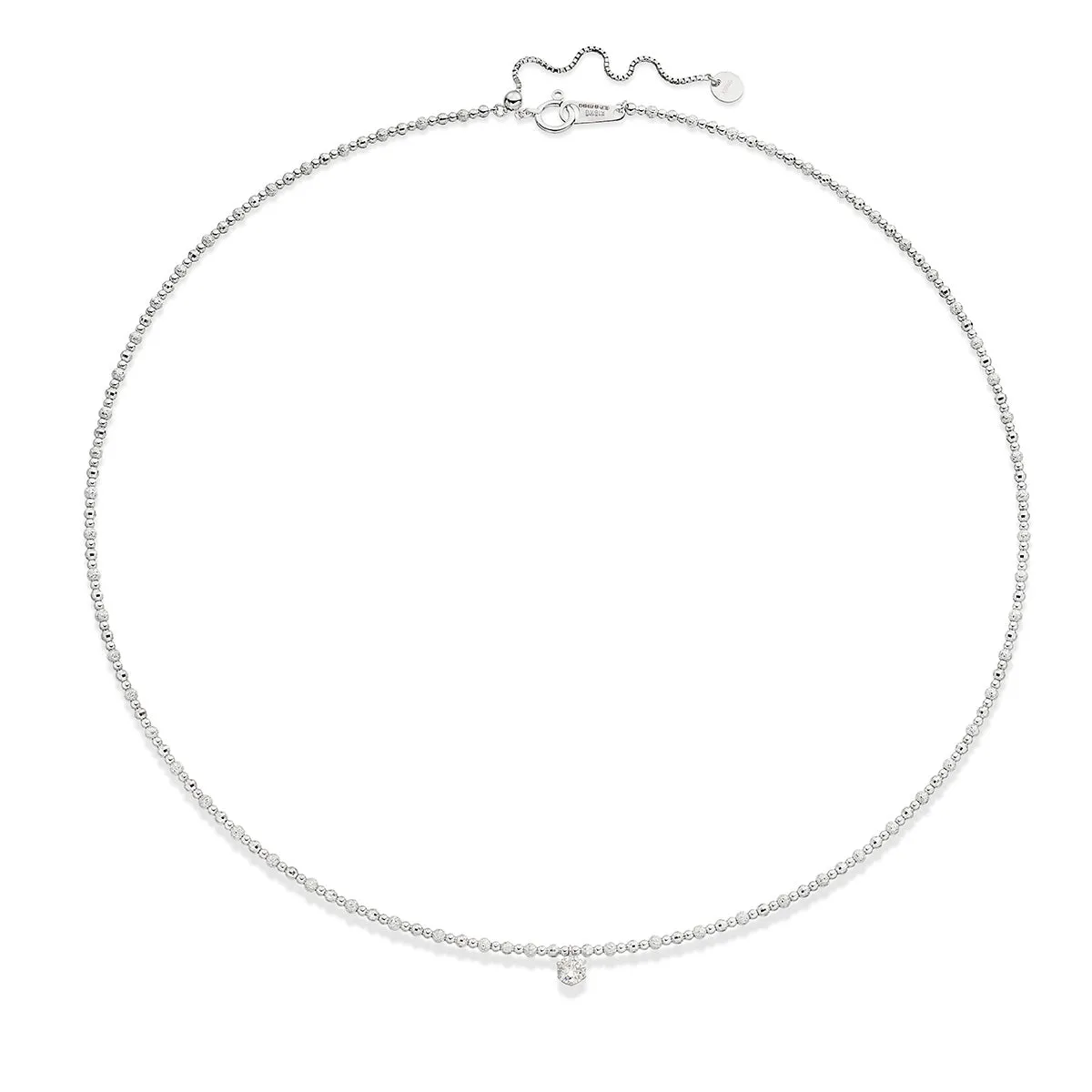 18K Diamond Rock Necklace