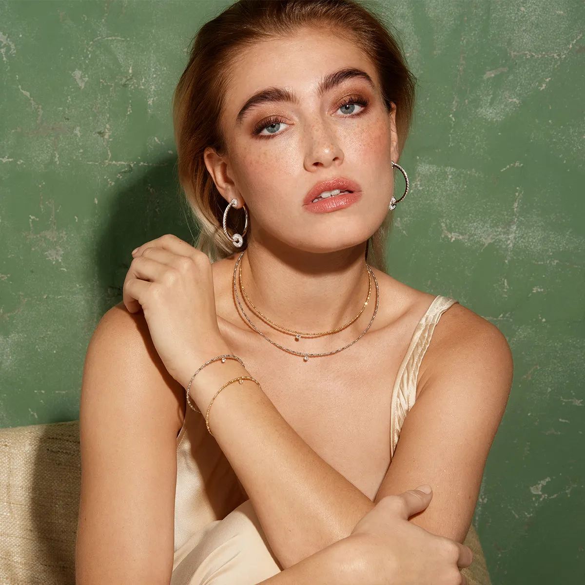 18K Diamond Rock Necklace