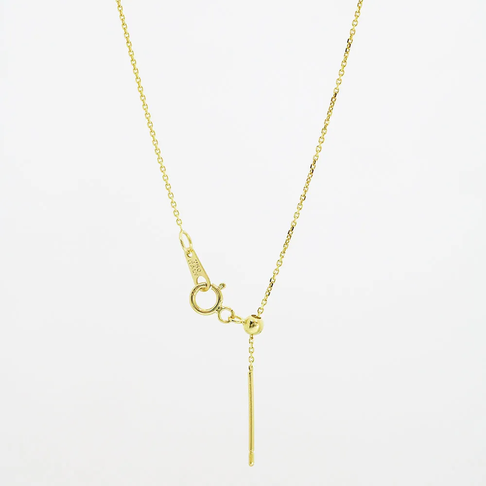 18k Gold Adjustable Chain Necklace (White/Rose/Yellow Gold)