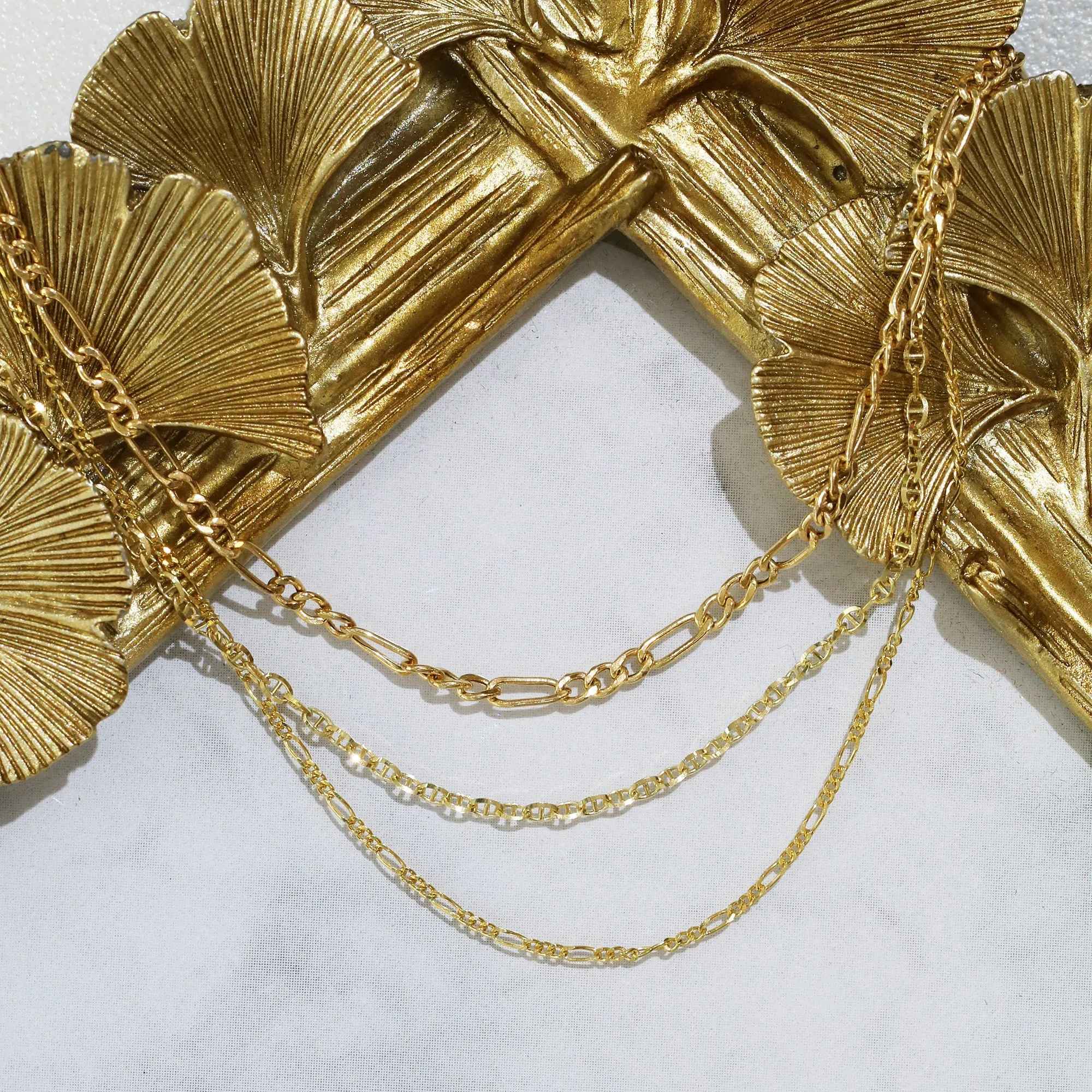 18k Yellow Gold Mini Figaro Chain Necklace