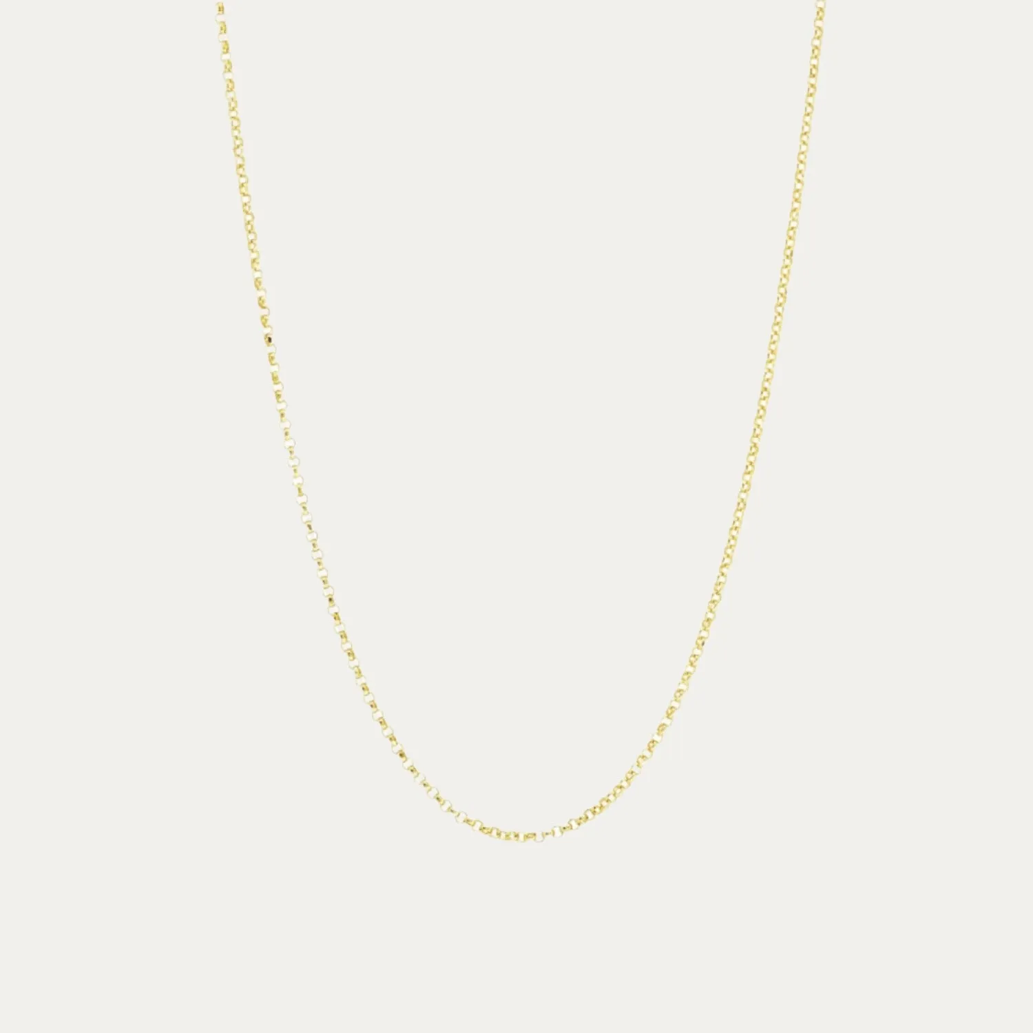 18k Yellow Gold Round Chain Necklace