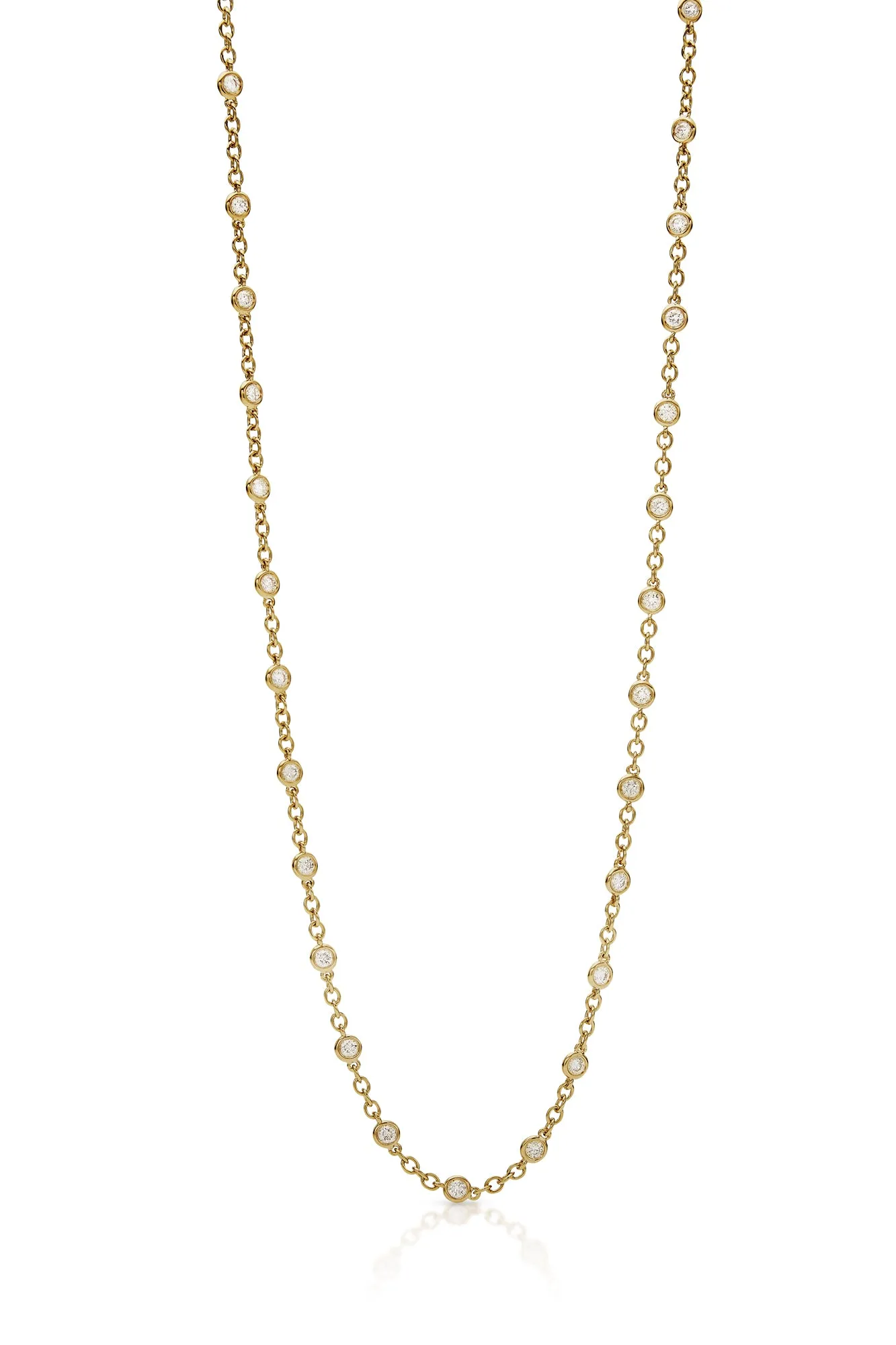 18KY Diamond By The Yard Necklace