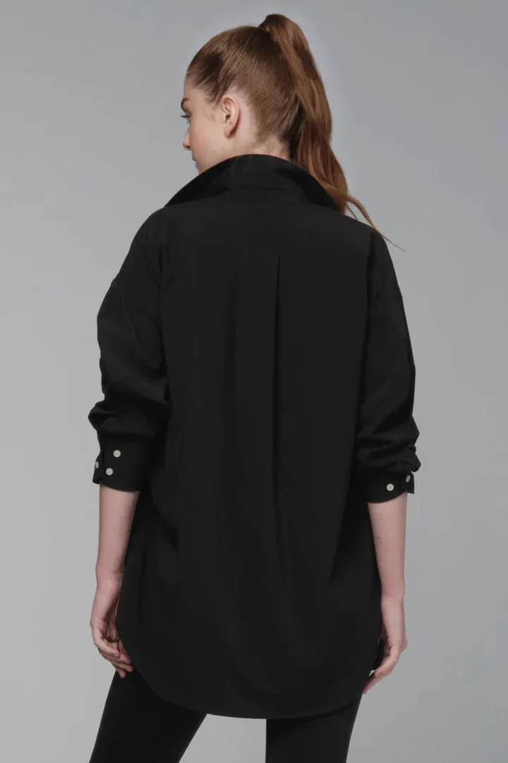 925 Fit Women's Chez-Mise Waterproof Long Sleeve Shirt - Black