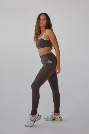 Active Pocket Tights - Pecan Brown