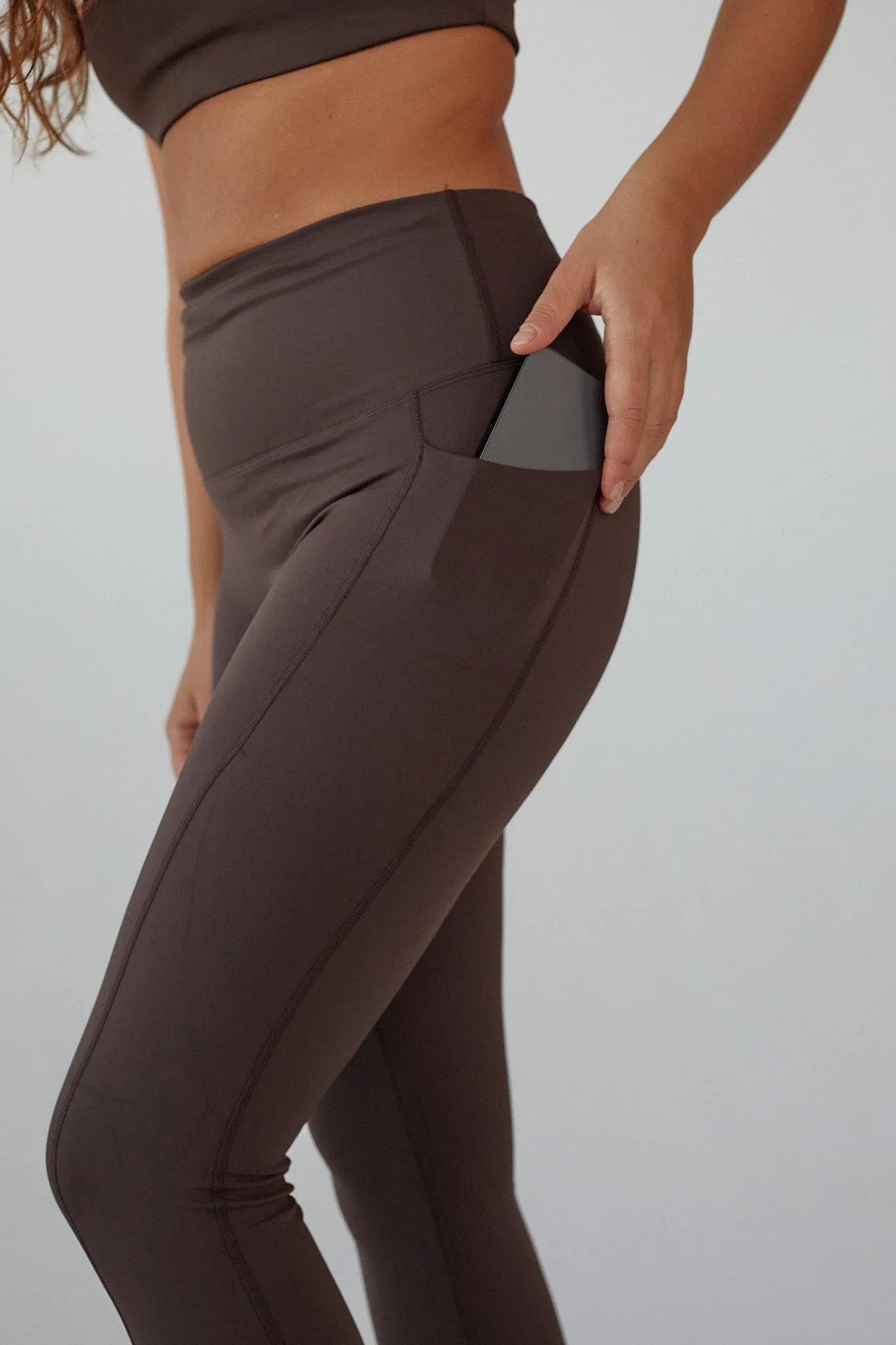 Active Pocket Tights - Pecan Brown