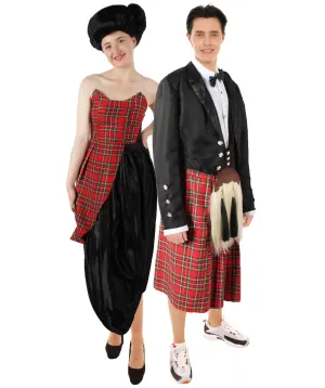 Adult Women’s Christmas Movie Red Black Tartan Checked Couture Costume