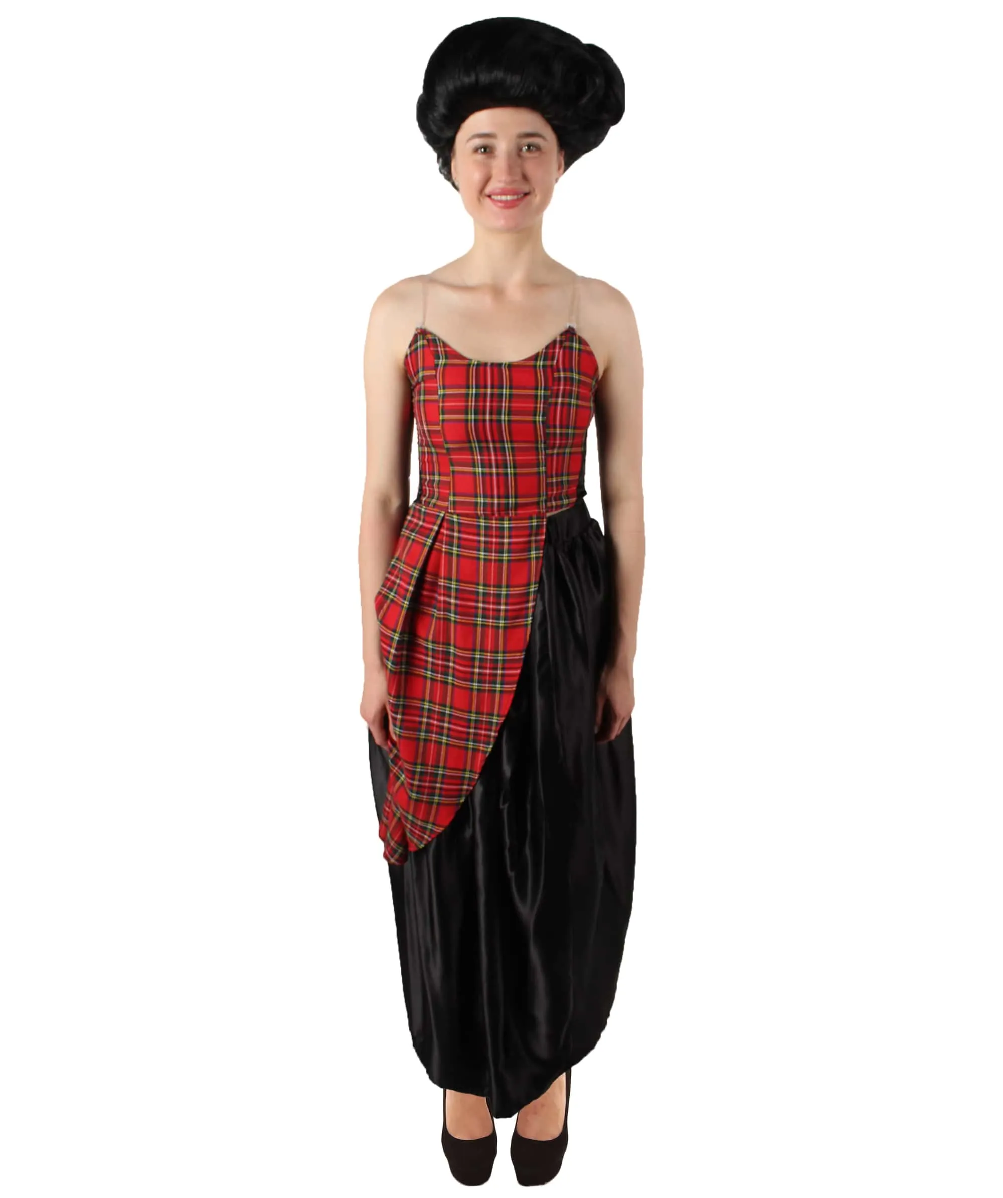 Adult Women’s Christmas Movie Red Black Tartan Checked Couture Costume