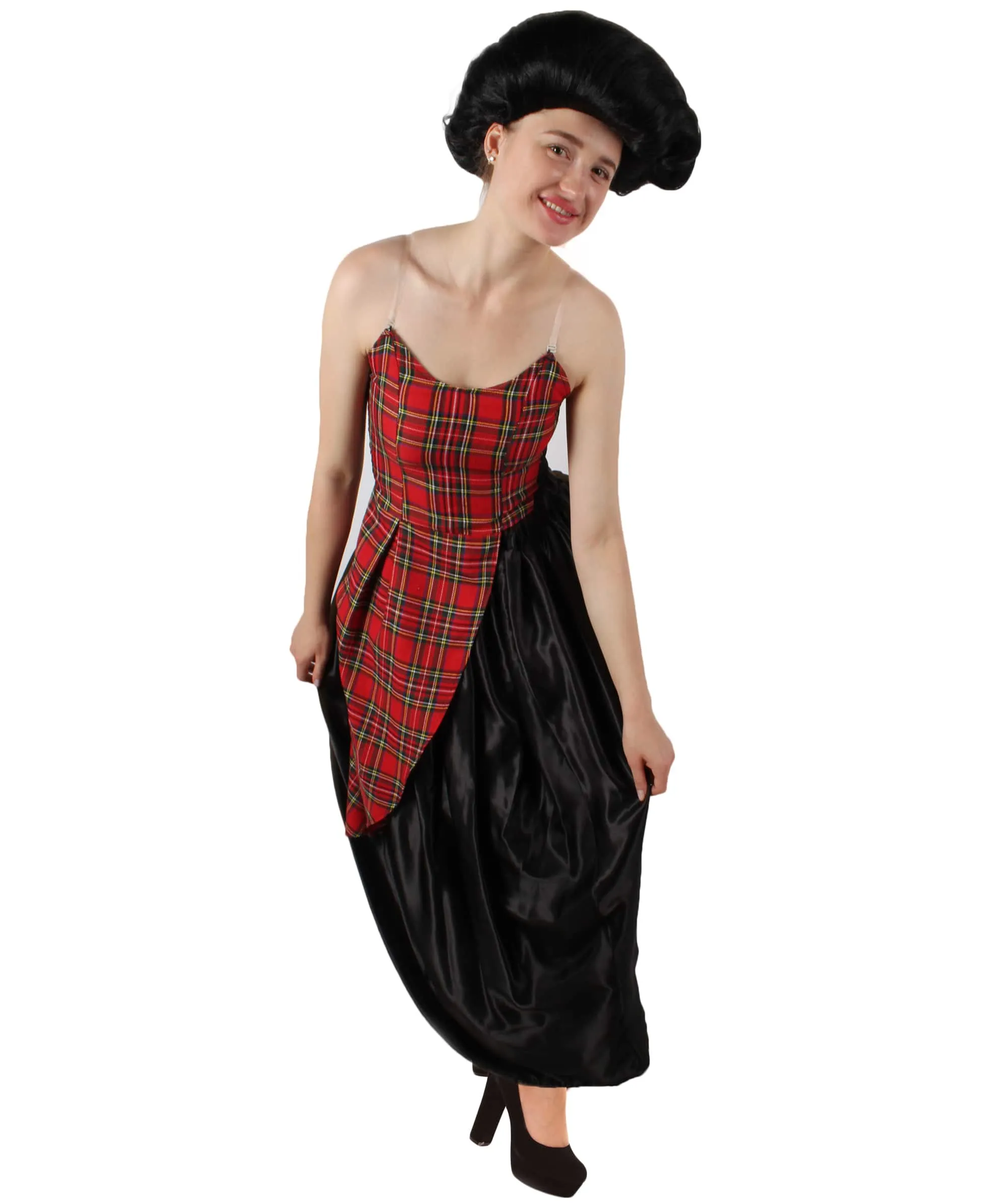Adult Women’s Christmas Movie Red Black Tartan Checked Couture Costume