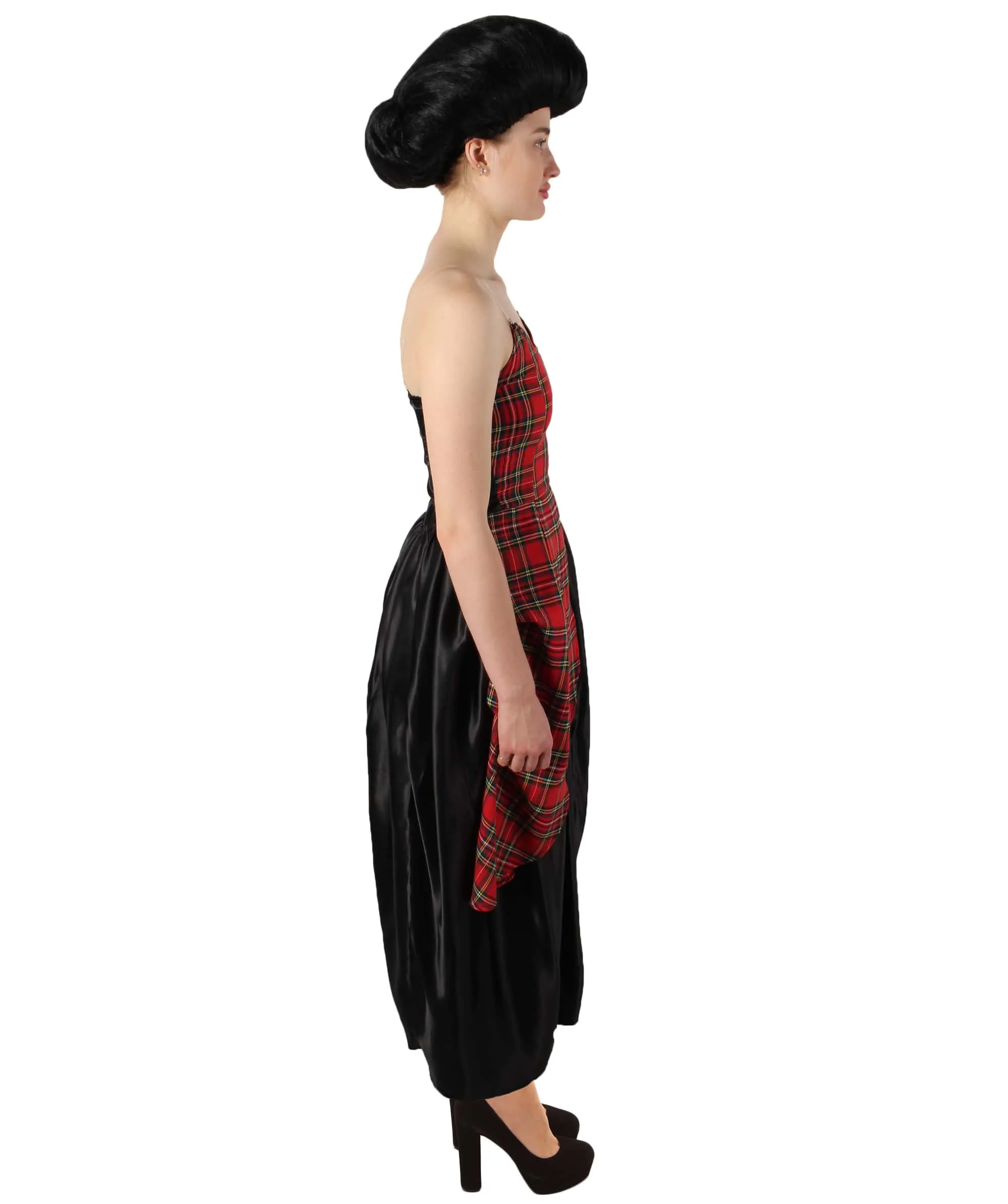 Adult Women’s Christmas Movie Red Black Tartan Checked Couture Costume