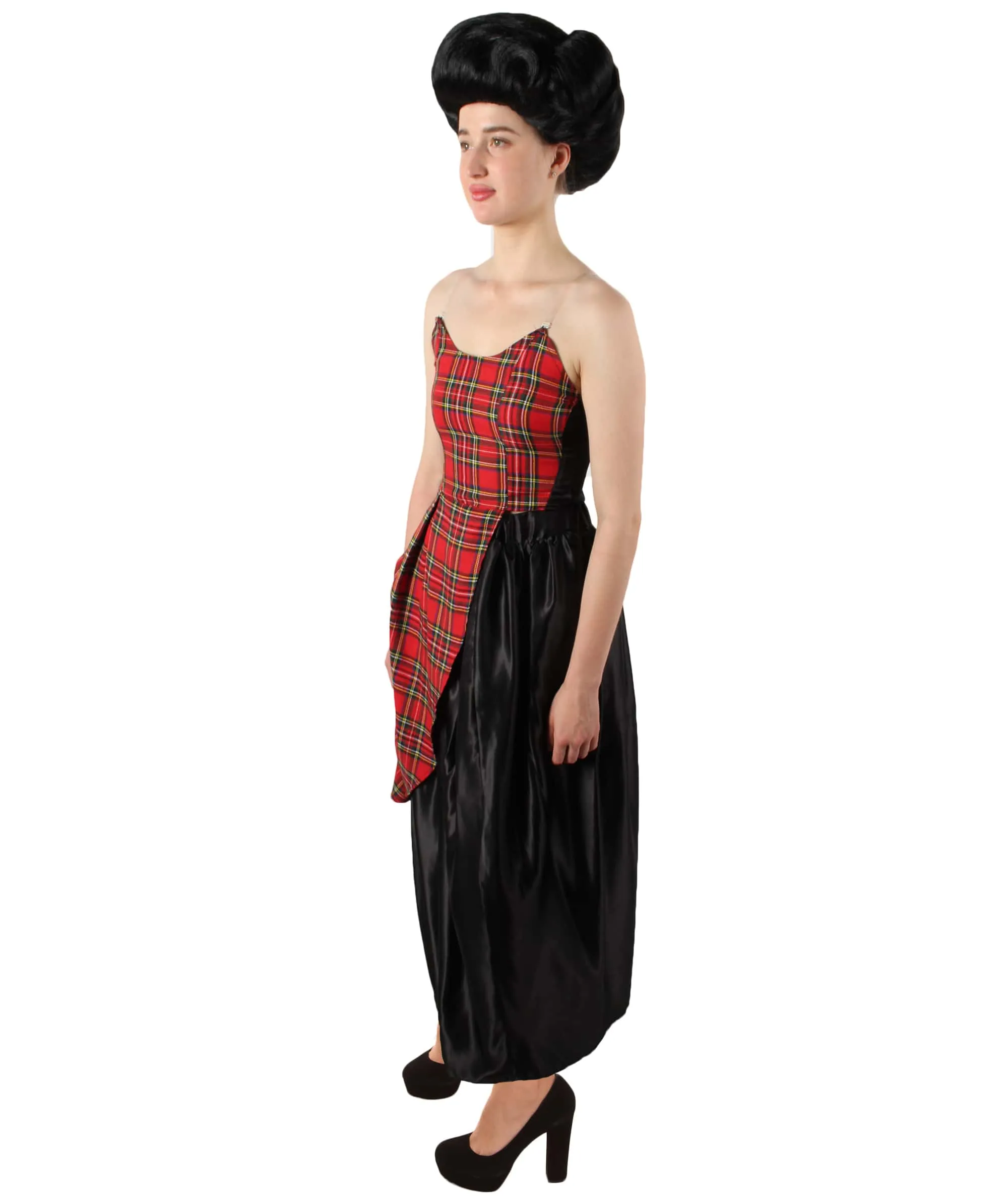 Adult Women’s Christmas Movie Red Black Tartan Checked Couture Costume