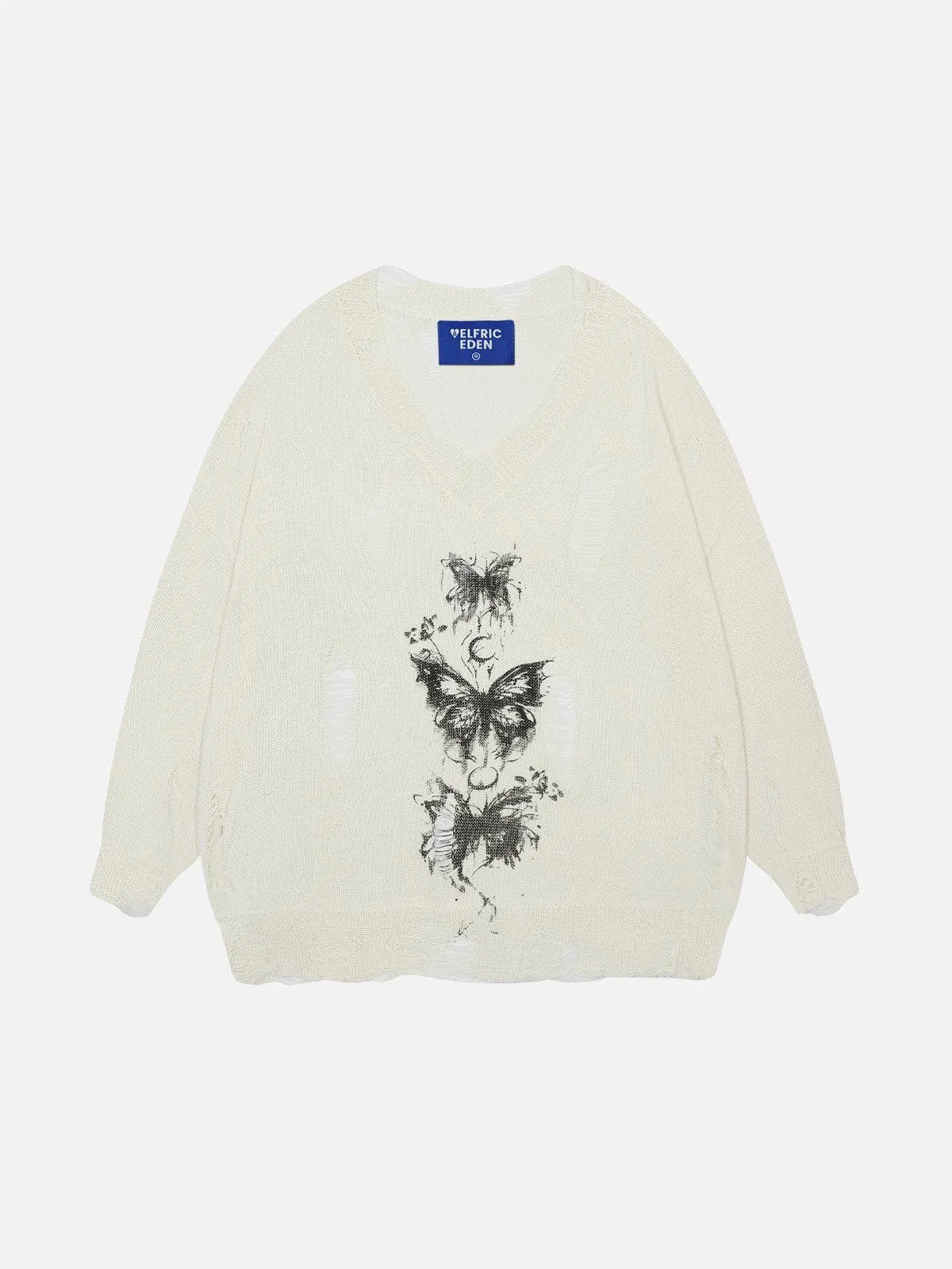 Aelfric Eden Cut-Out Butterfly V-Neck Sweater