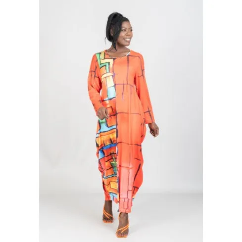 African Ethnic Tribal Long Kaftan Caftan Loungewear Robe Duster Dress