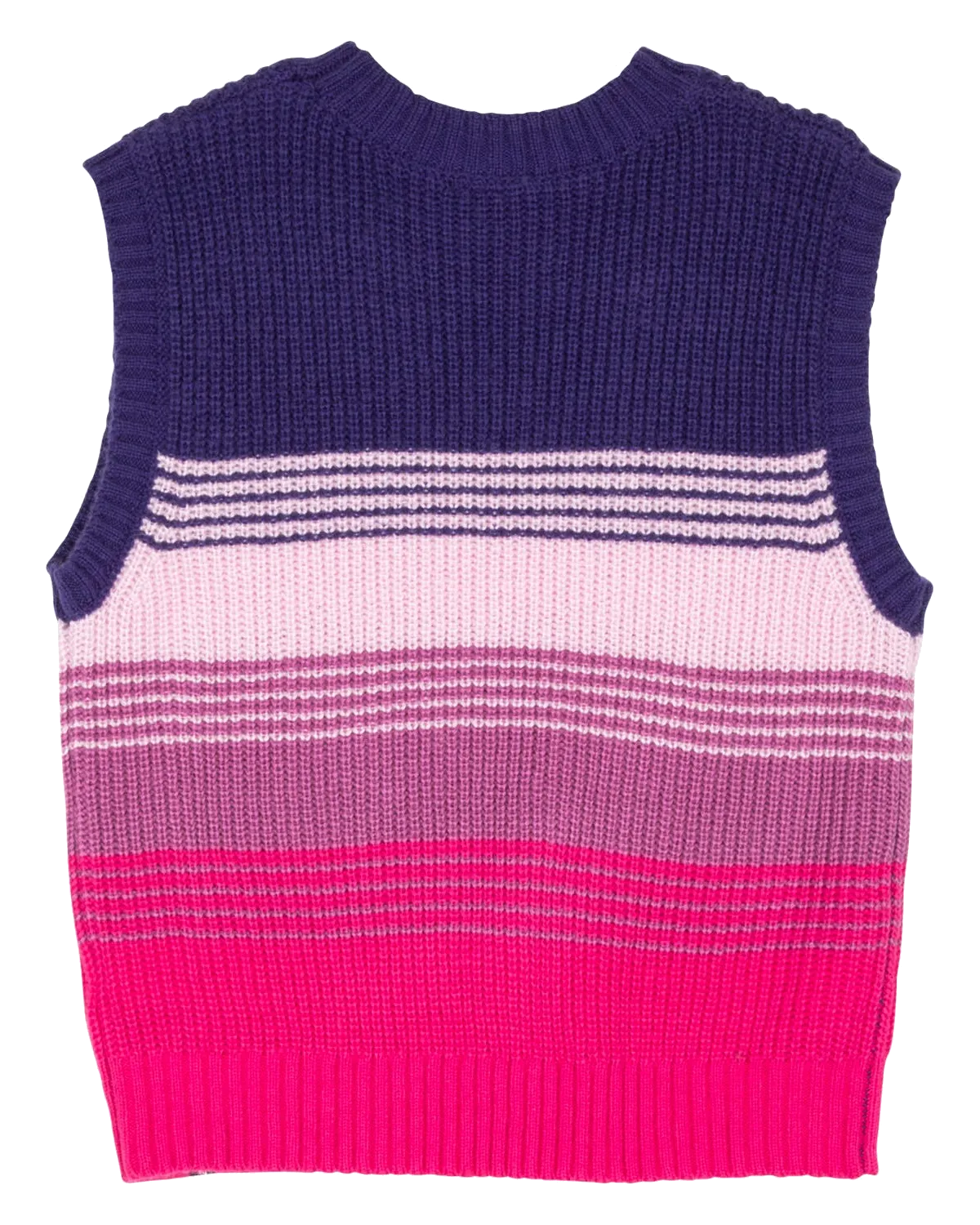 Afterglow Knit Vest in Purple & Pink Fade