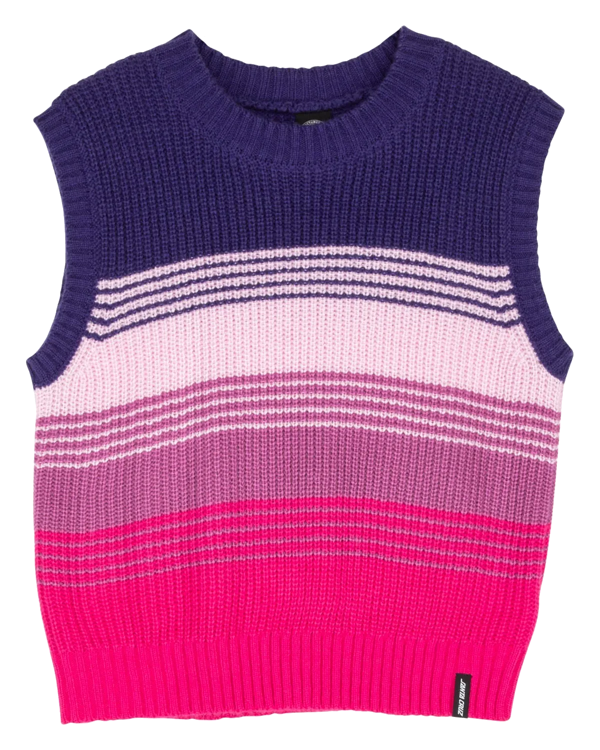 Afterglow Knit Vest in Purple & Pink Fade
