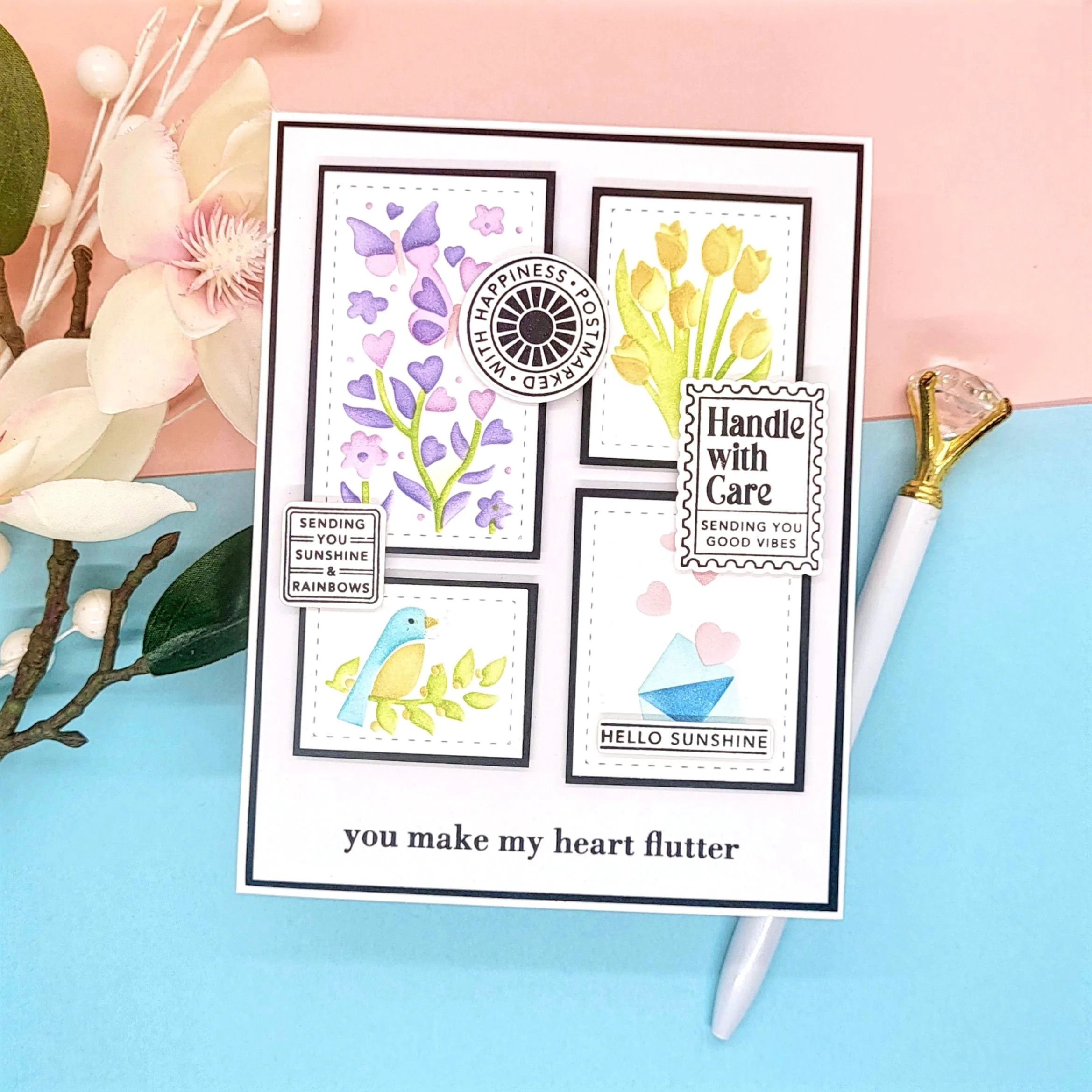 All Occasions Postage Collage Stencils