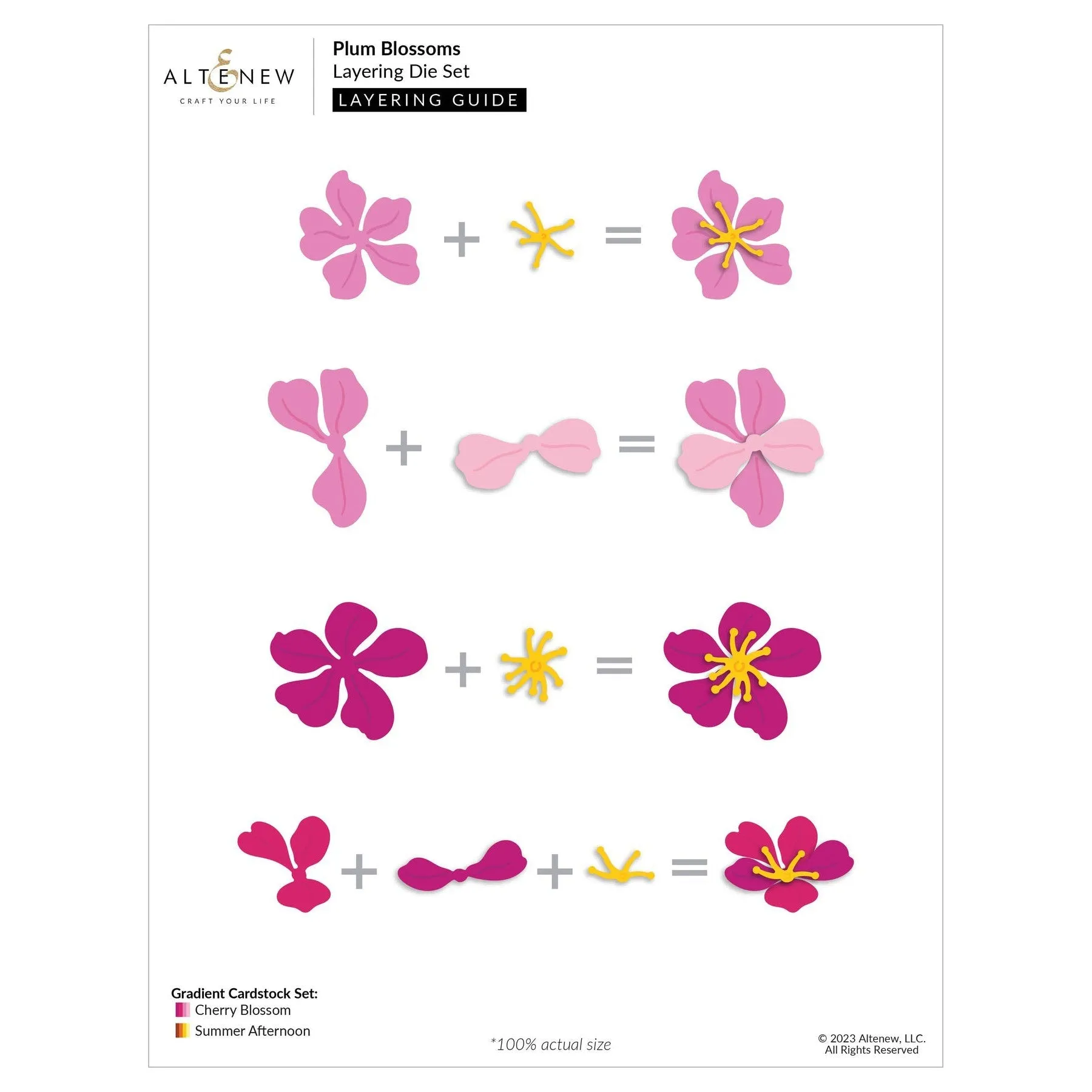 Altenew - Dies - Plum Blossoms Layering