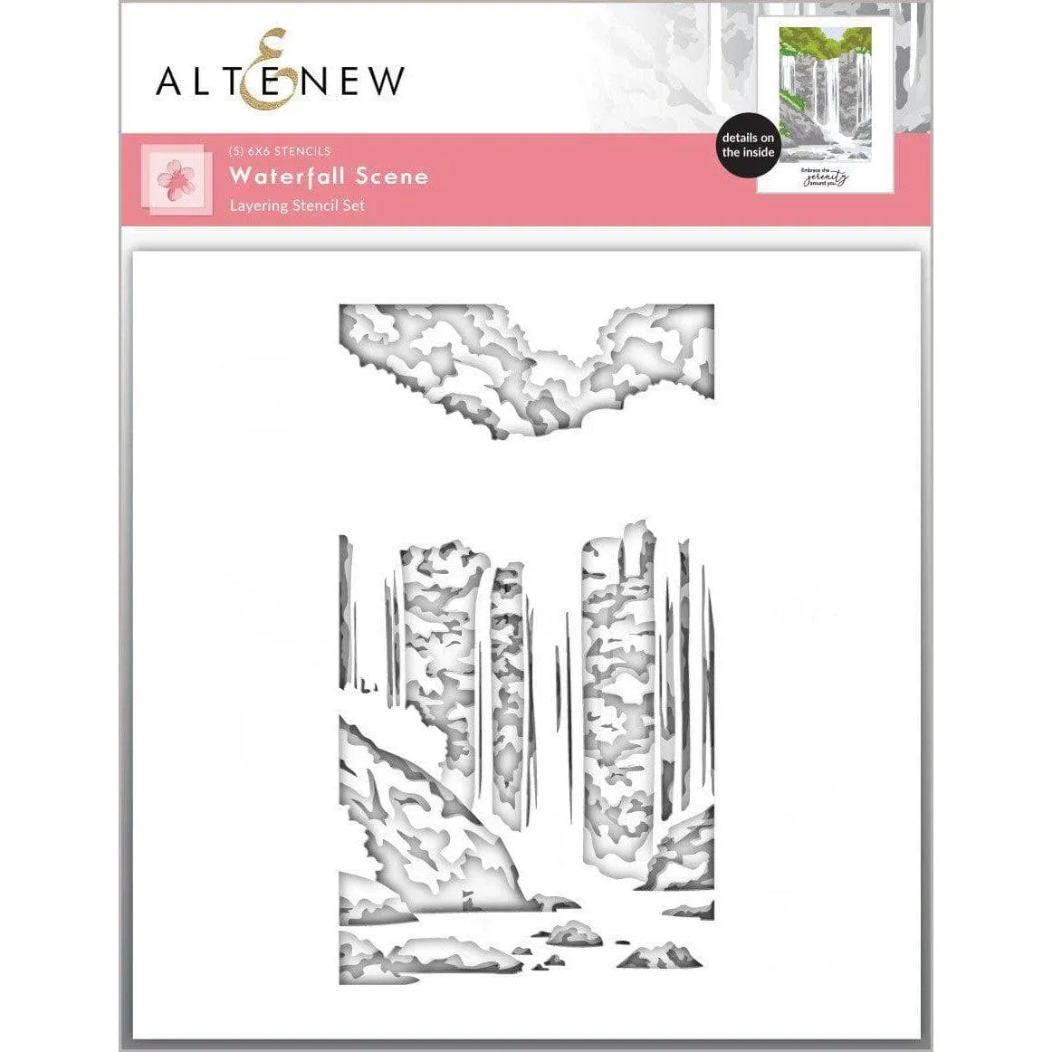 Altenew - Stencils - Waterfall Scene Layering
