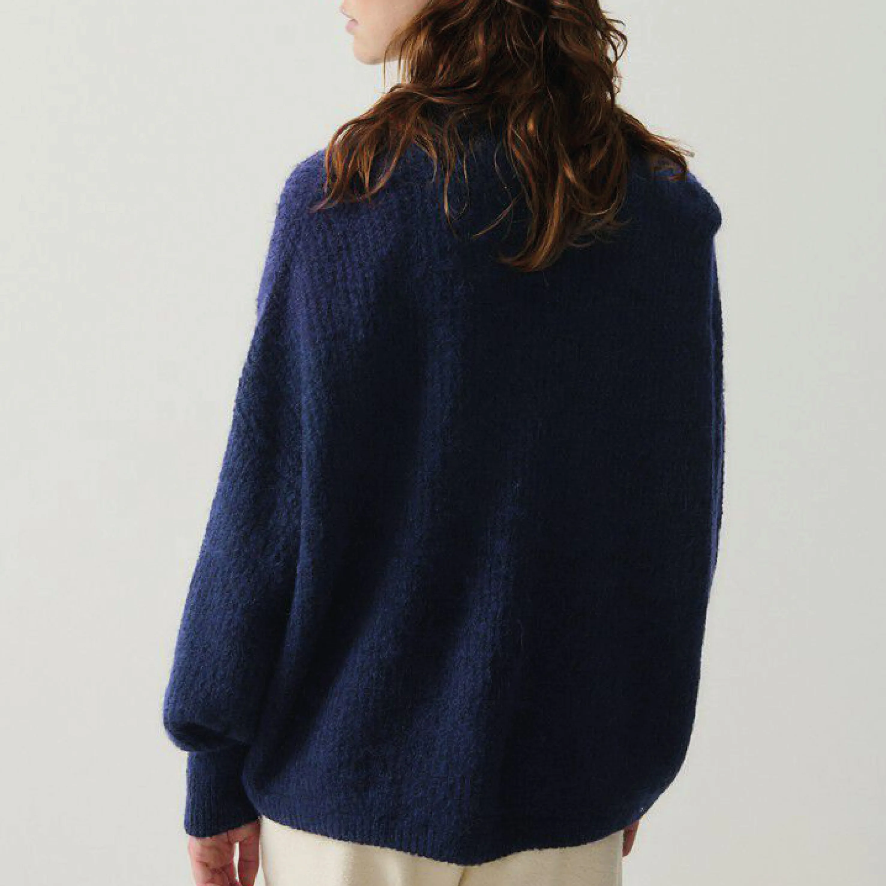 American Vintage East Navy Melange Cardigan