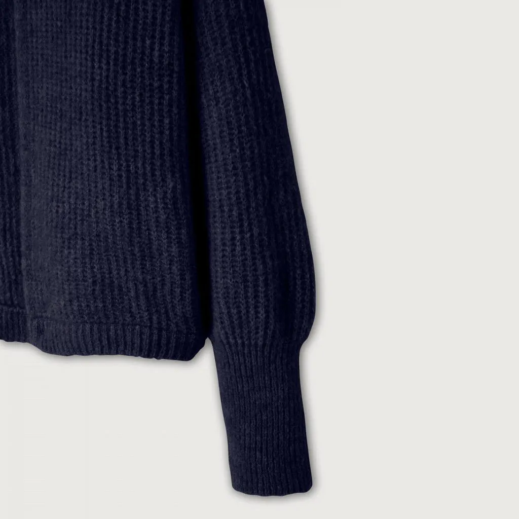 American Vintage East Navy Melange Cardigan