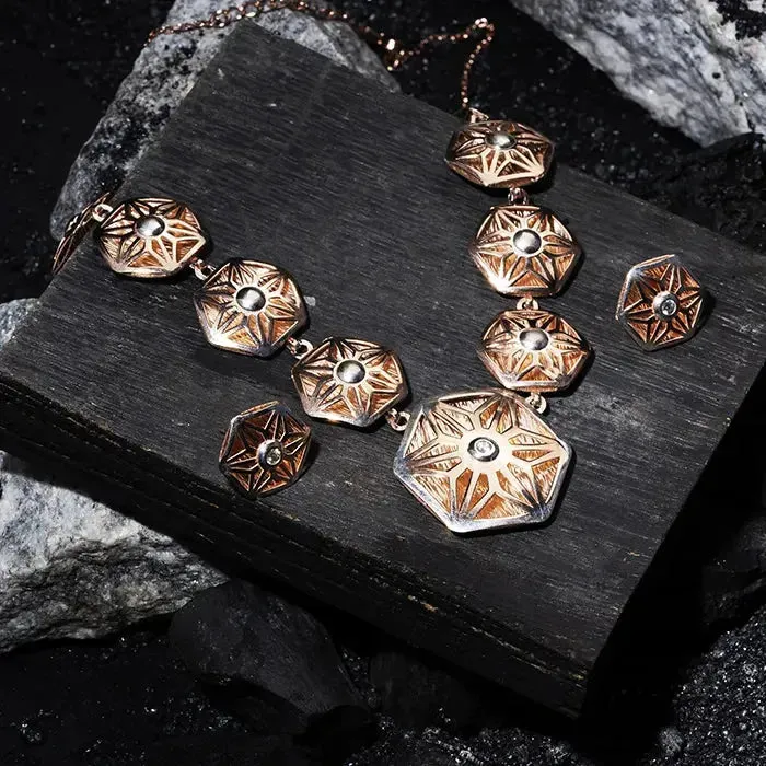 Angelic Rose Gold Necklace Set