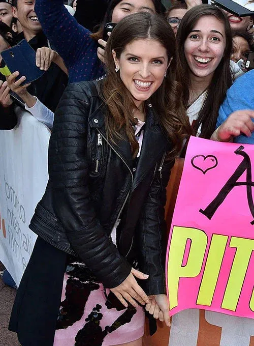 Anna Kendrick Leather Jacket Online | QAWACH