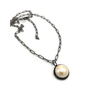 Antique Pearl & Paperclip Layering Necklace
