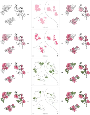 Apple Blossom Swag Layering Stencils