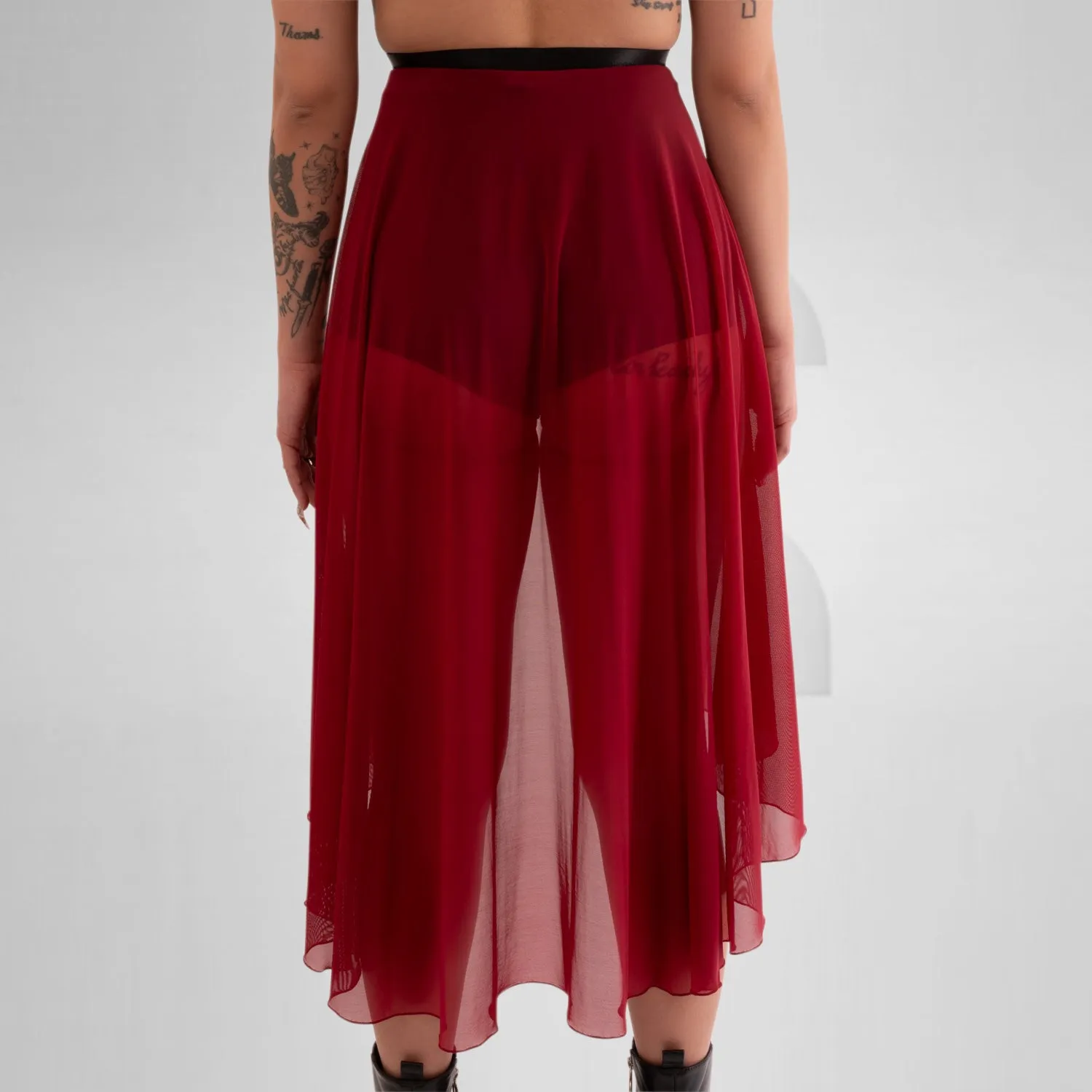 Asymmetric Mesh Skirt