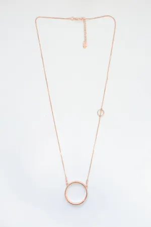 Aura Circle Necklace - Rose Gold
