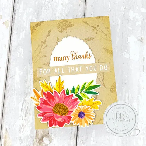 Autumn Blooms Layering 6x8 Stamps