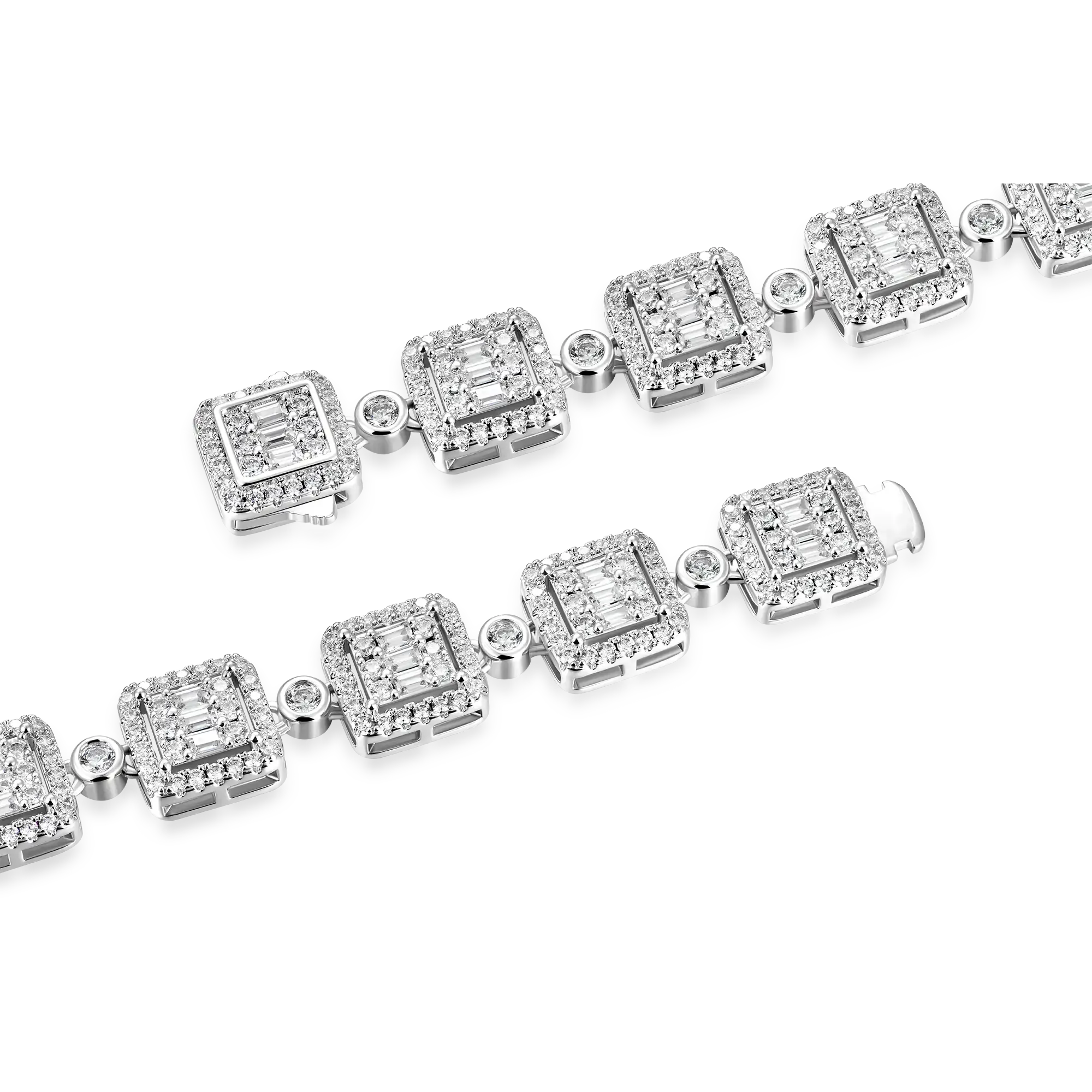 Baguette Cut Mix Tennis Chain - 10mm