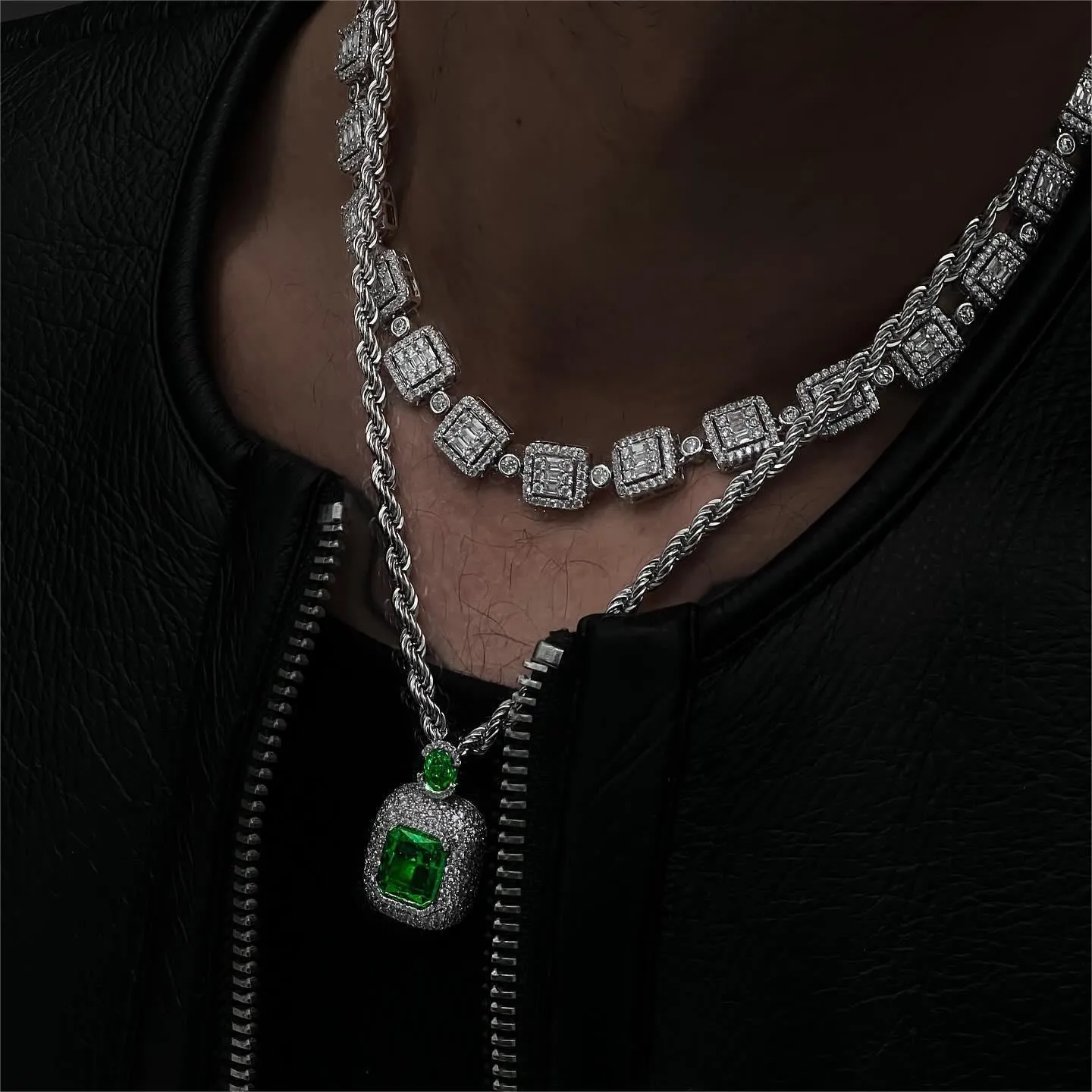 Baguette Cut Mix Tennis Chain - 10mm