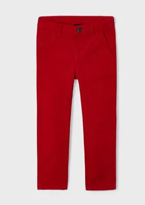 Basic Red Chino Pants
