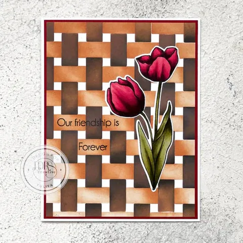 Basketweave Layering 6x6 Stencils - 2 Pack