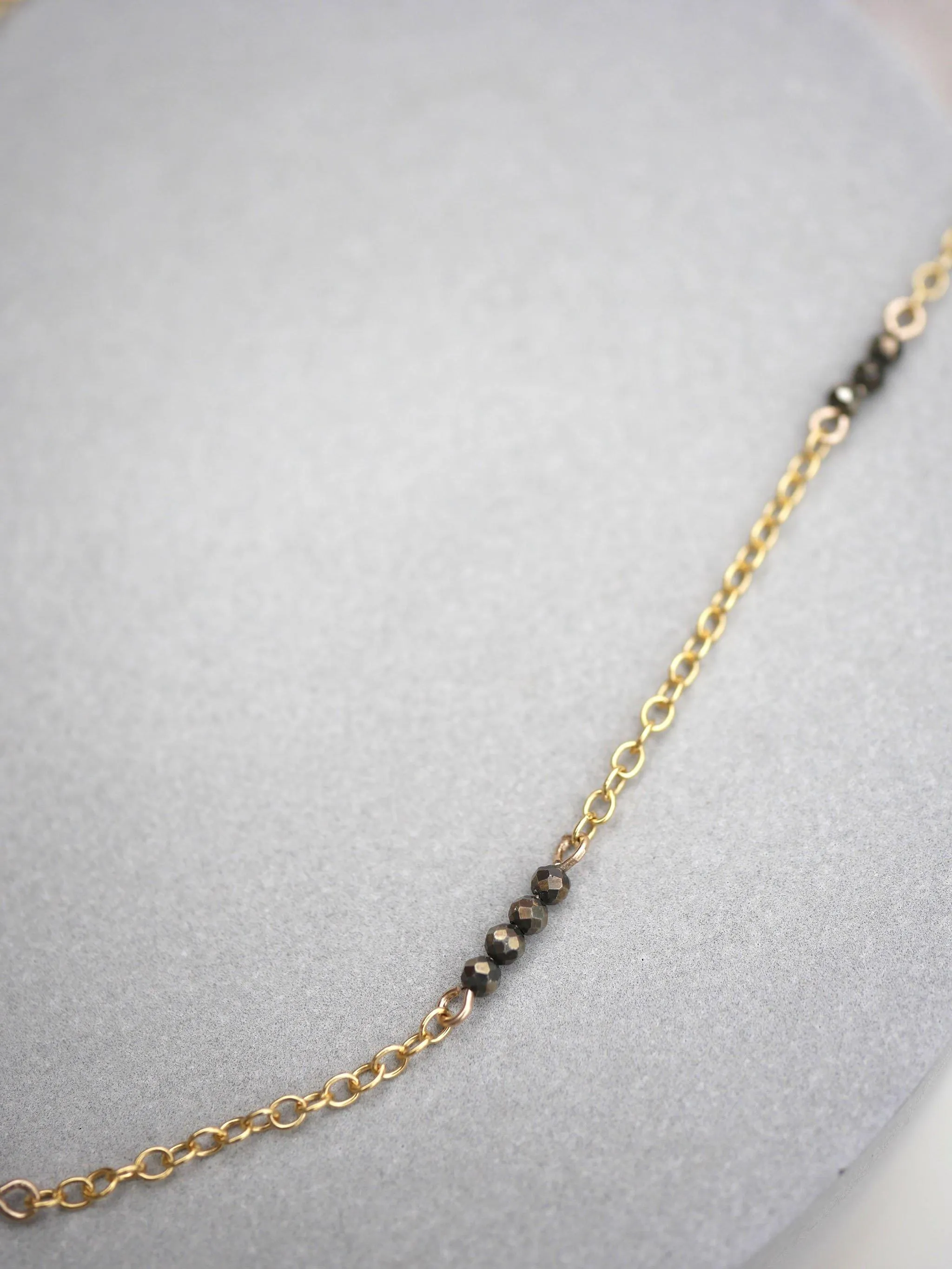 Beaded Pyrite Layering Chain
