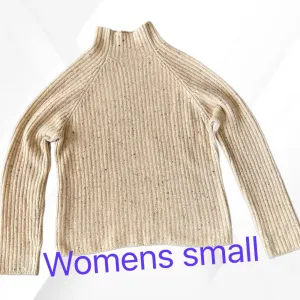 Beige Donegal Speckled Mockneck Sweater women's small
