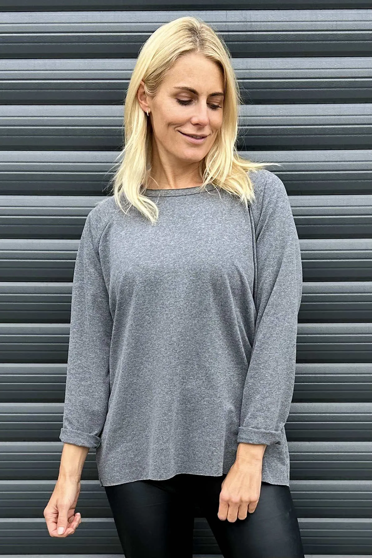 Bennie Cotton Top Mid Grey