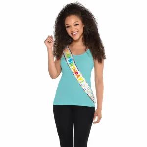 Birthday Celebration Fabric Sash - 1 Each