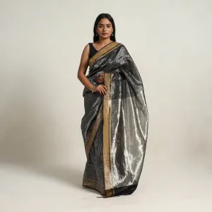Black - Festive Desi Tussar Silk Bhagalpuri Handloom Saree 04