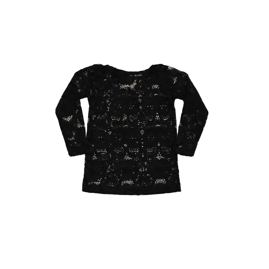 Black Lace Layering Top