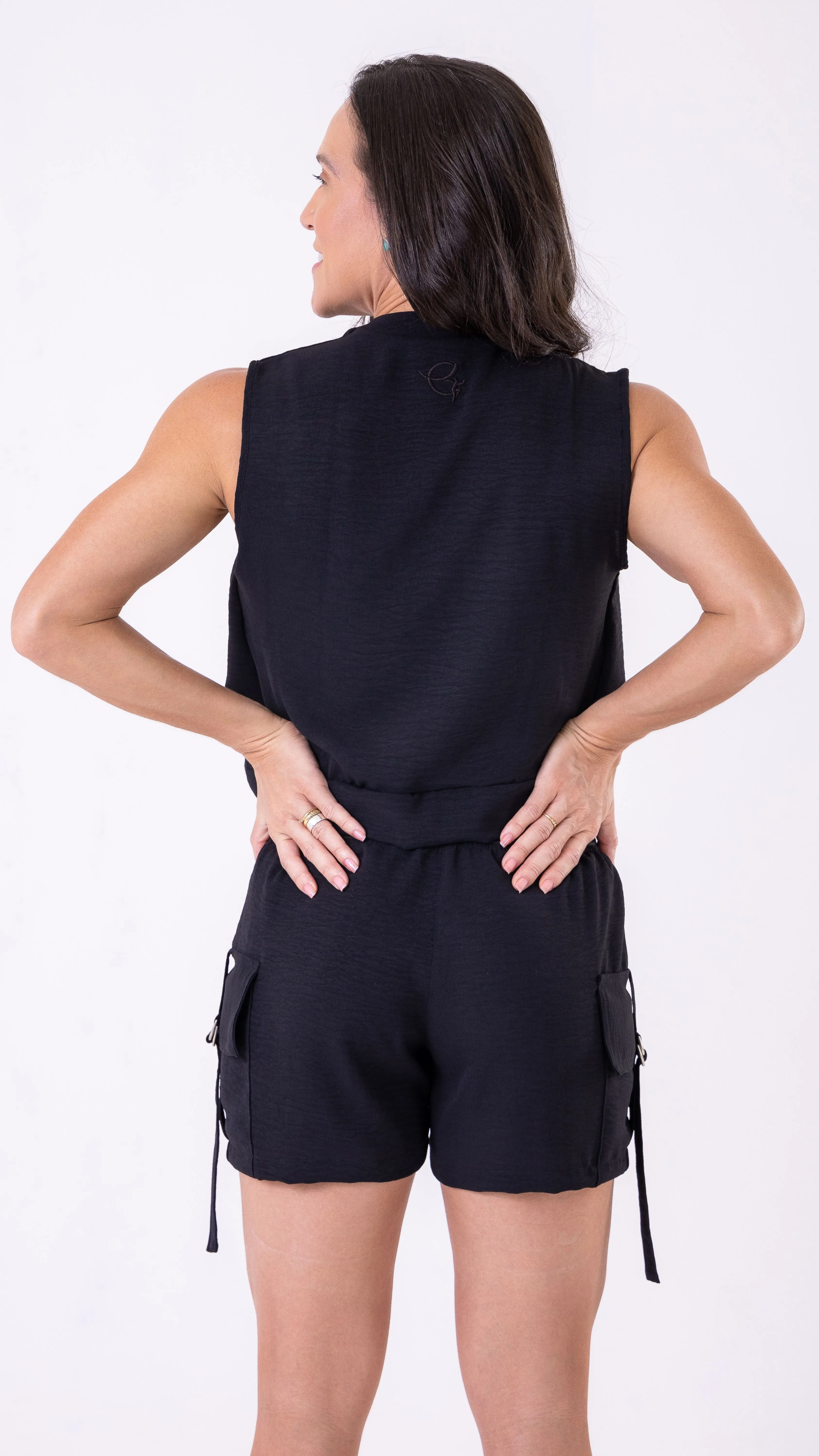 Black Motion Sleeveless Vest