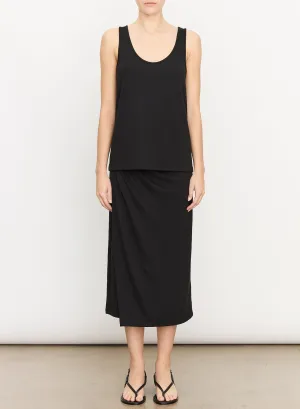 Black Relaxed Scoop Neck Tank
