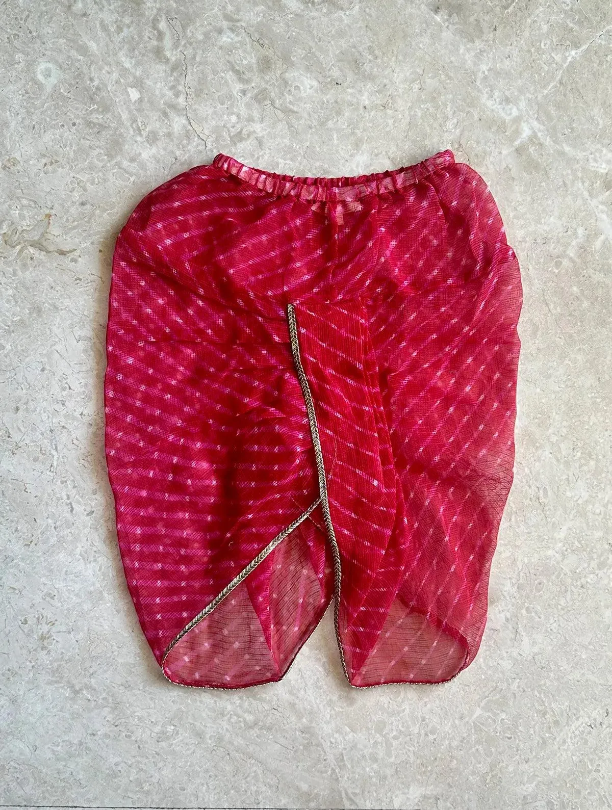 Block Print Kurta & Pink Dhoti