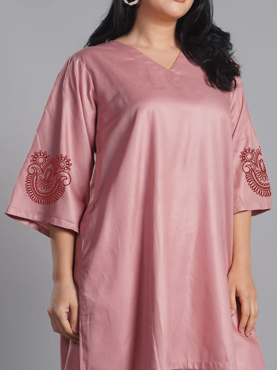 Blush Rayon Kurti - Enchantress